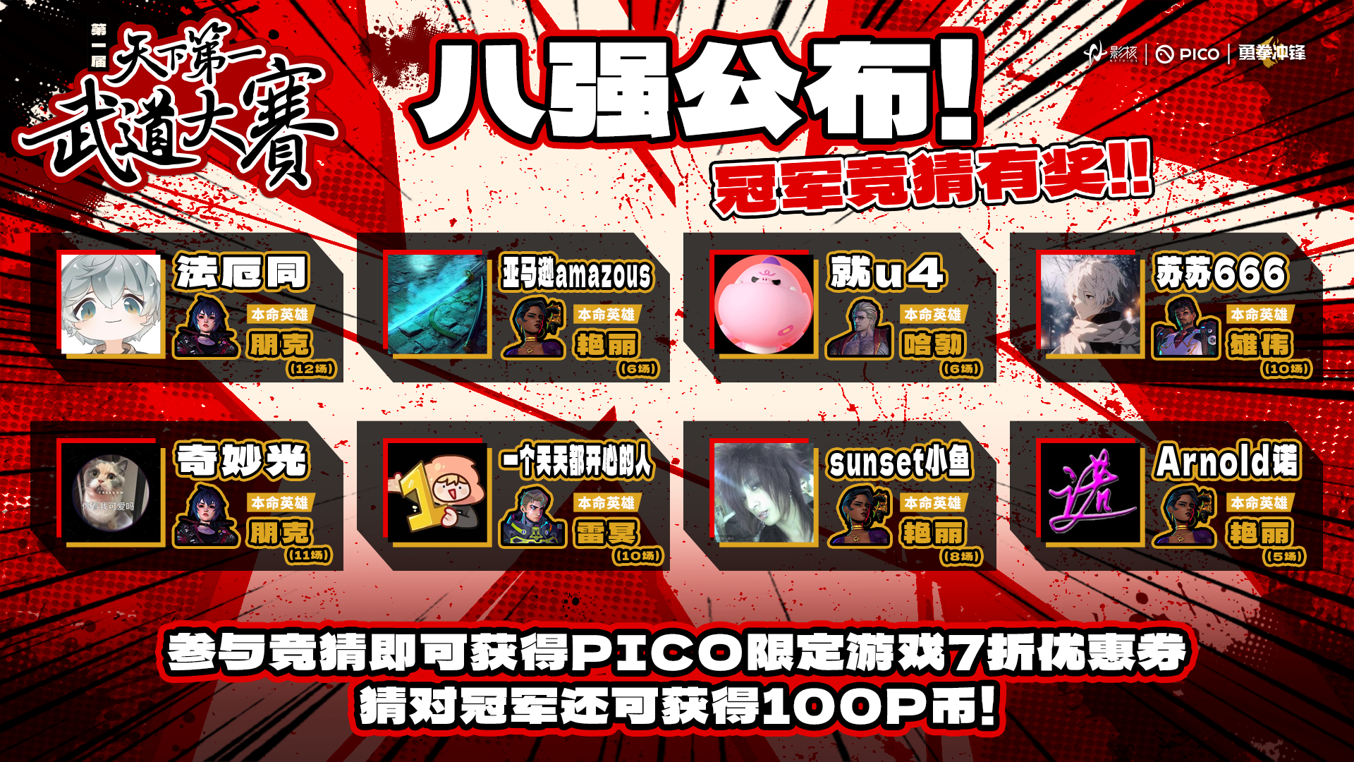 《勇拳沖鋒》天下第一武道大賽8強(qiáng)誕生,虛擬電競(jìng)重燃玩家熱情