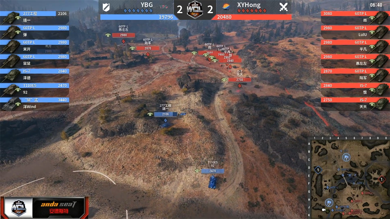 坦克世界丨YBG 5-3 XYHong 奪得WCL春季賽冠軍