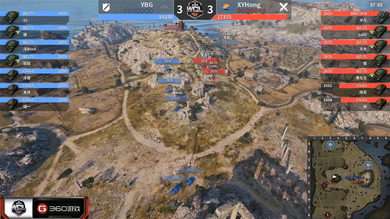 坦克世界丨YBG 5-3 XYHong 奪得WCL春季賽冠軍