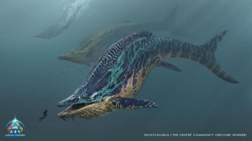 《方舟生存進化》次世代版本新生物“薩斯特魚龍”概念圖首曝