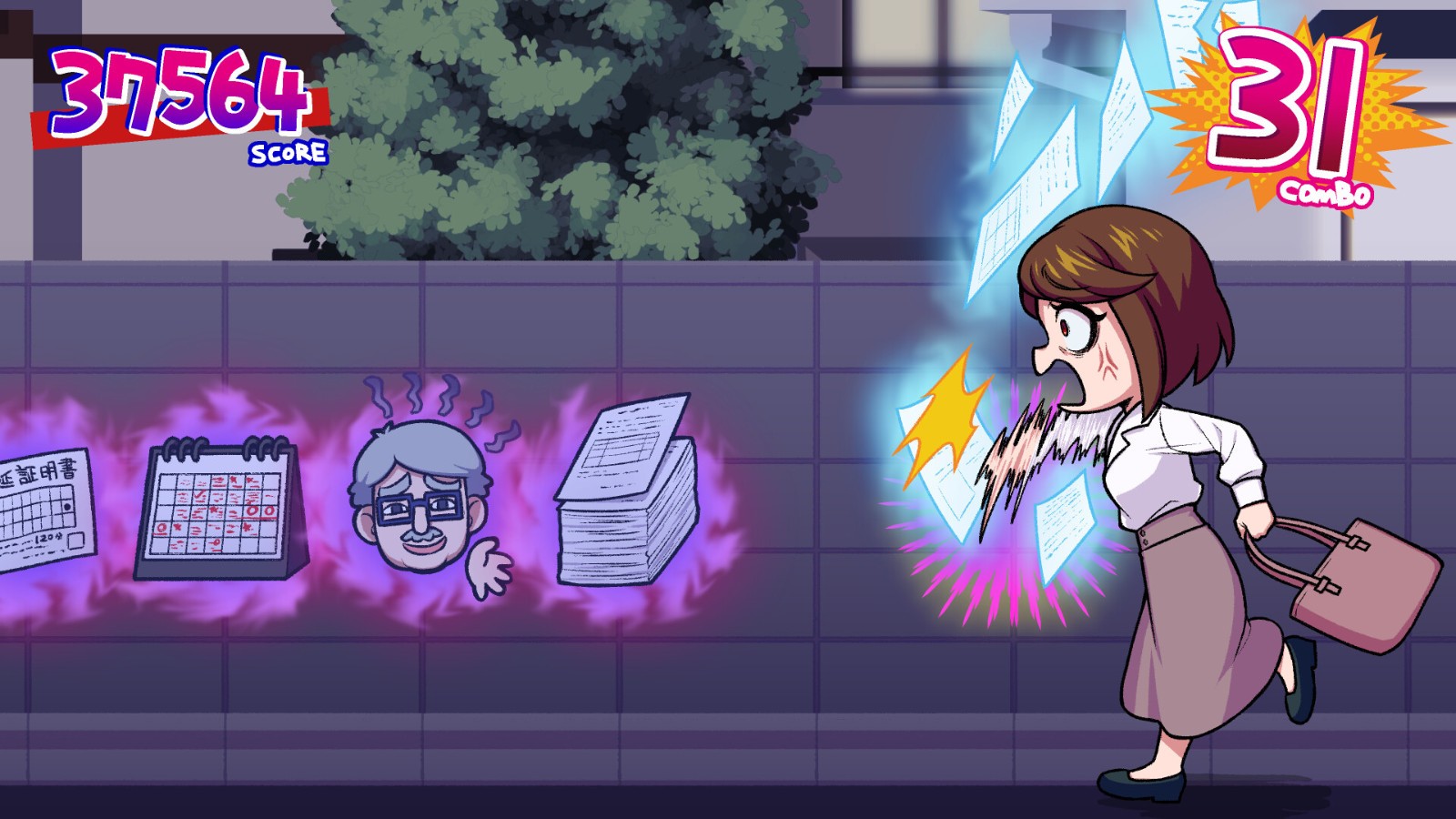解壓節(jié)奏游戲《マジギレ限界OLちゃん》Steam頁面上線，明年發(fā)售！